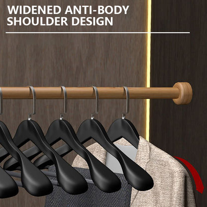 Luxury Wooden Coat Hangers - Premium Hotel Grade Clothing Hangers for Retail Stores & Hotels