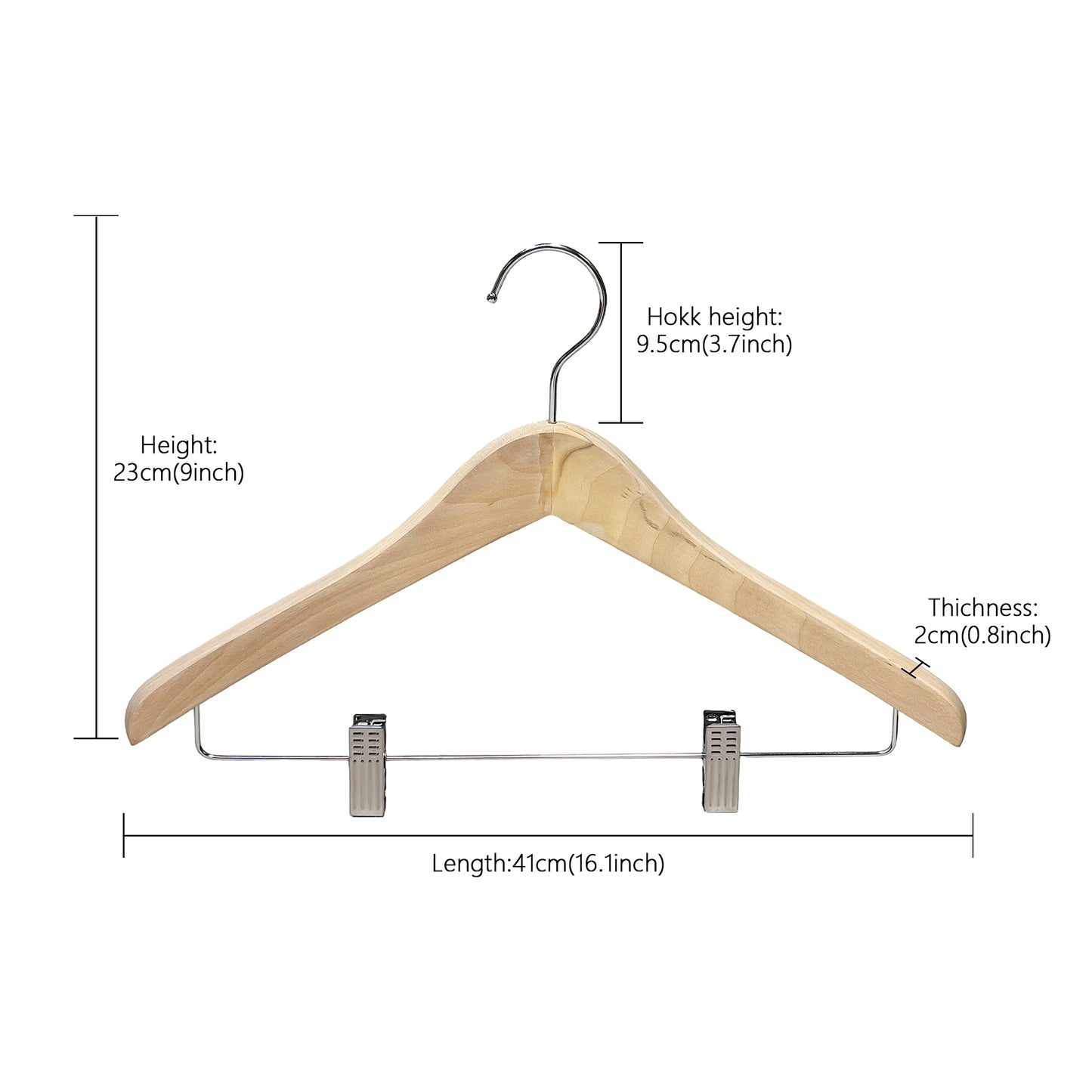 Camphor Wood Suit Hanger with Adjustable Pants Clips – Heavy Duty Coat Hanger