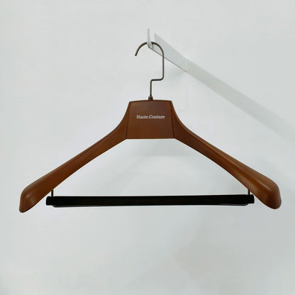 Luxury Wide Shoulder Plastic Hanger with Pants Bar and Custom Logo
