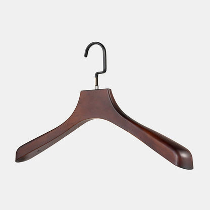 Wide Shoulder Plastic Hangers, Wood-Grain Finish, 360° Swivel Hooks, 50 Pack