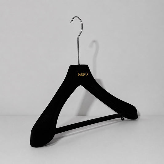ABS Plastic Velvet Hangers – Non-Slip Flocked Coat Hanger Closet Organizer