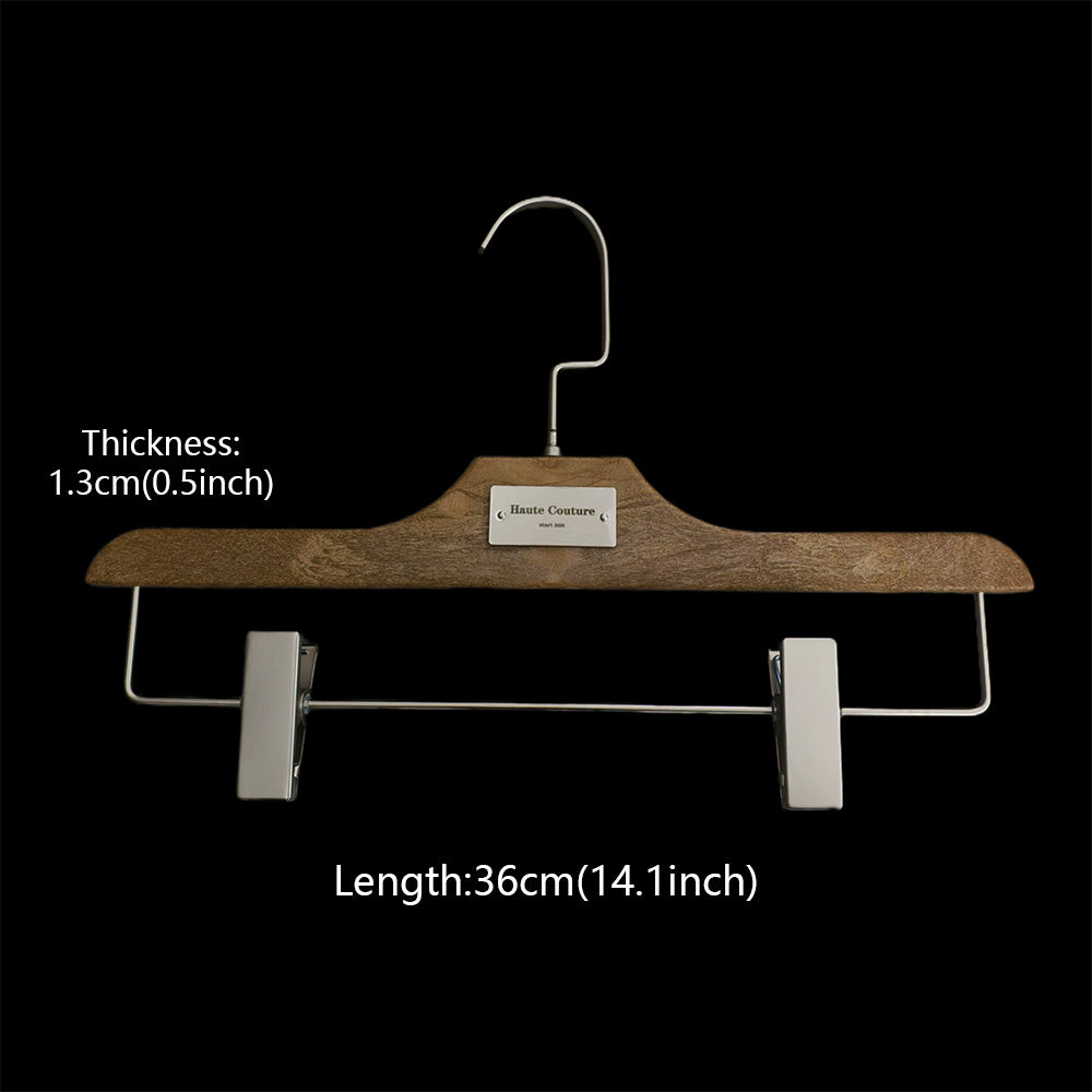 Custom Logo Solid Resin Hangers with Metal Plate for Boutique Clothing Stores