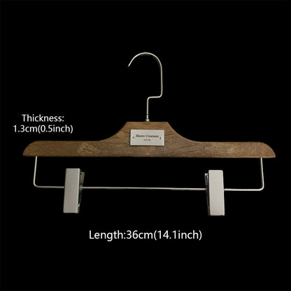 Custom Logo Solid Resin Hangers with Metal Plate for Boutique Clothing Stores