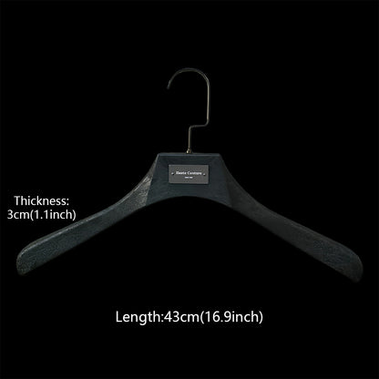 Custom Logo Solid Resin Hangers with Metal Plate for Boutique Clothing Stores
