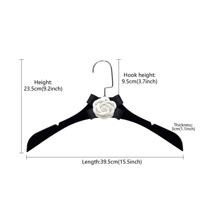 Camellia Velvet Non-Slip Hangers & Adjustable Pant Hangers for Boutique Clothing Display