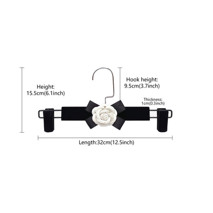 Camellia Velvet Non-Slip Hangers & Adjustable Pant Hangers for Boutique Clothing Display