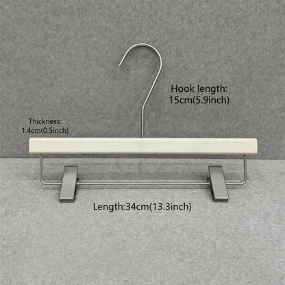 Non-Slip Flocked Resin Woodgrain Hangers for Clothing Stores