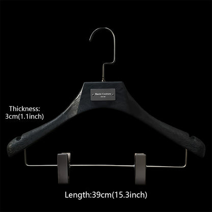 Custom Logo Solid Resin Hangers with Metal Plate for Boutique Clothing Stores
