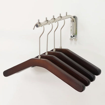 Solid Wood Clothes Hangers Wholesale – Black Walnut Color | MOQ 50