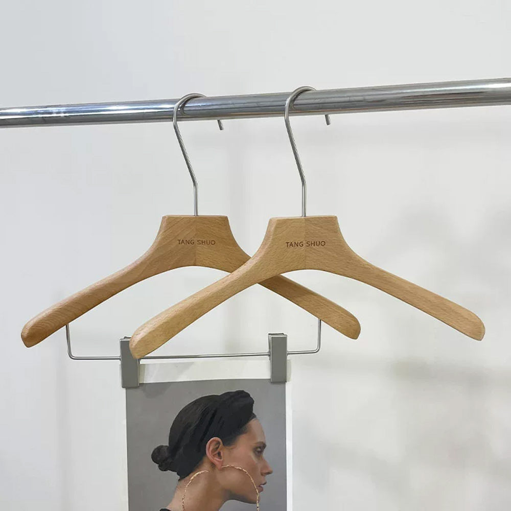 Beech Wood Women's Suit Hanger | 360° Swivel Hook | Boutique Clothing Hanger