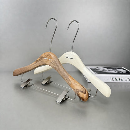 Wholesale Resin Clothes Hangers with Custom Logo and Adjustable Clips