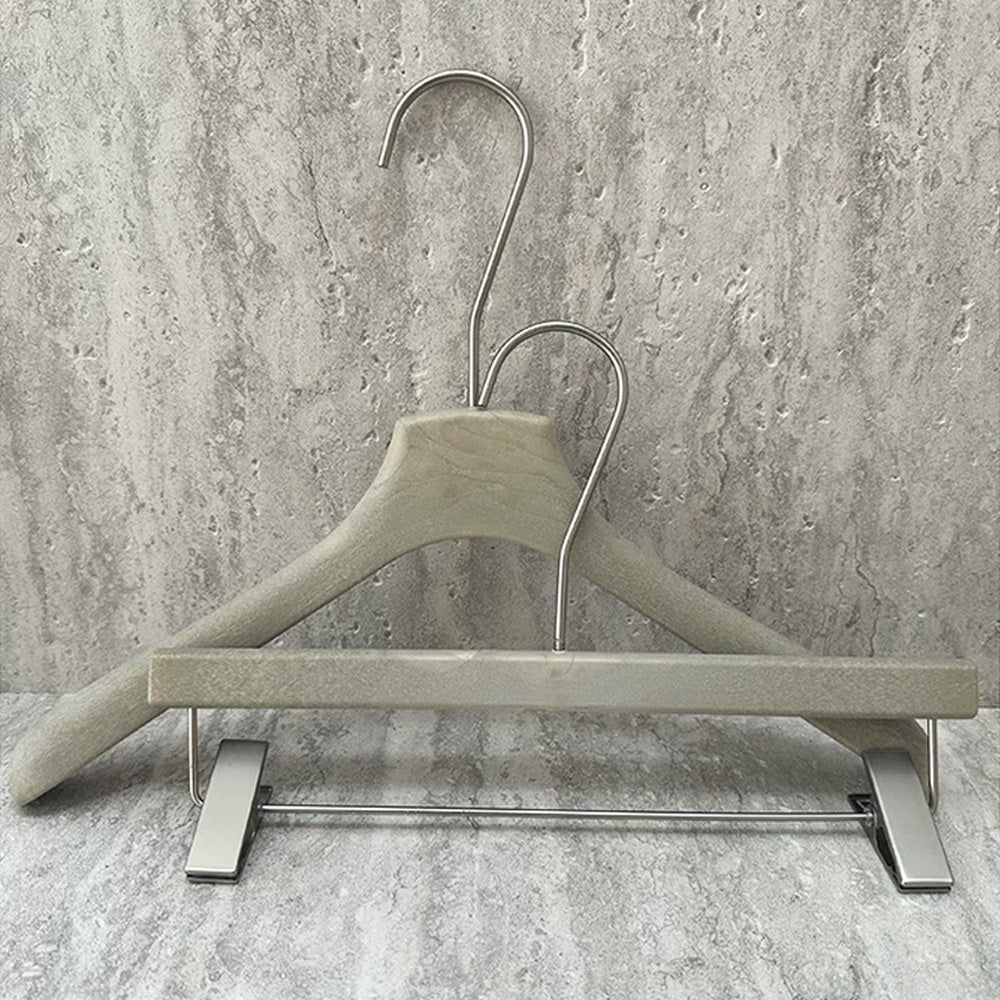 Wholesale Custom Gray ABS Resin Hangers with Clips for Women’s Boutiques
