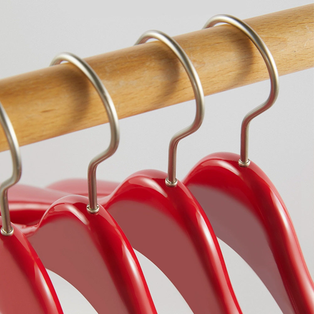 Women's Boutique Red Wooden Hangers - Wide Shoulder for Dresses Coats & Tops