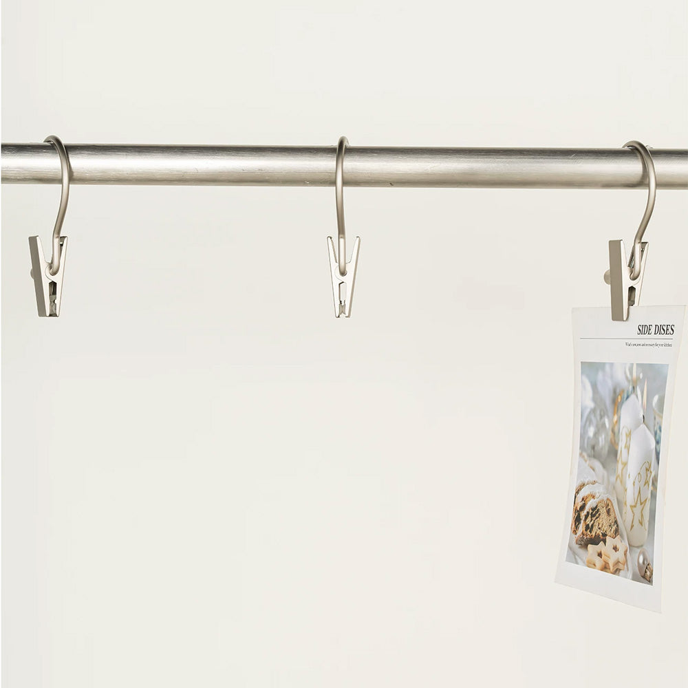 Metal Hanging Clips with Swivel Hooks, 20-Pack – Non-Slip Padded Grip