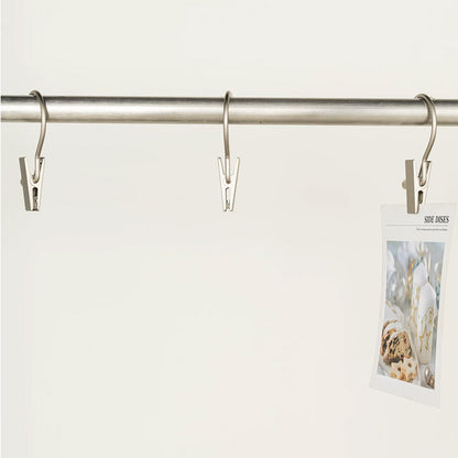 Metal Hanging Clips with Swivel Hooks, 20-Pack – Non-Slip Padded Grip