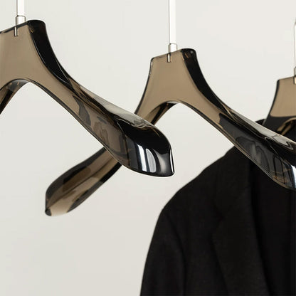 Custom Smoke Black Acrylic Clothes Hangers Wholesale with Logo