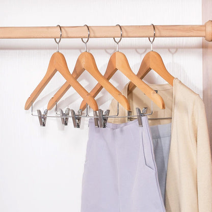 Solid Beech Wood Anti-Theft Hotel Hangers with Closed Ring Hook Wholesale