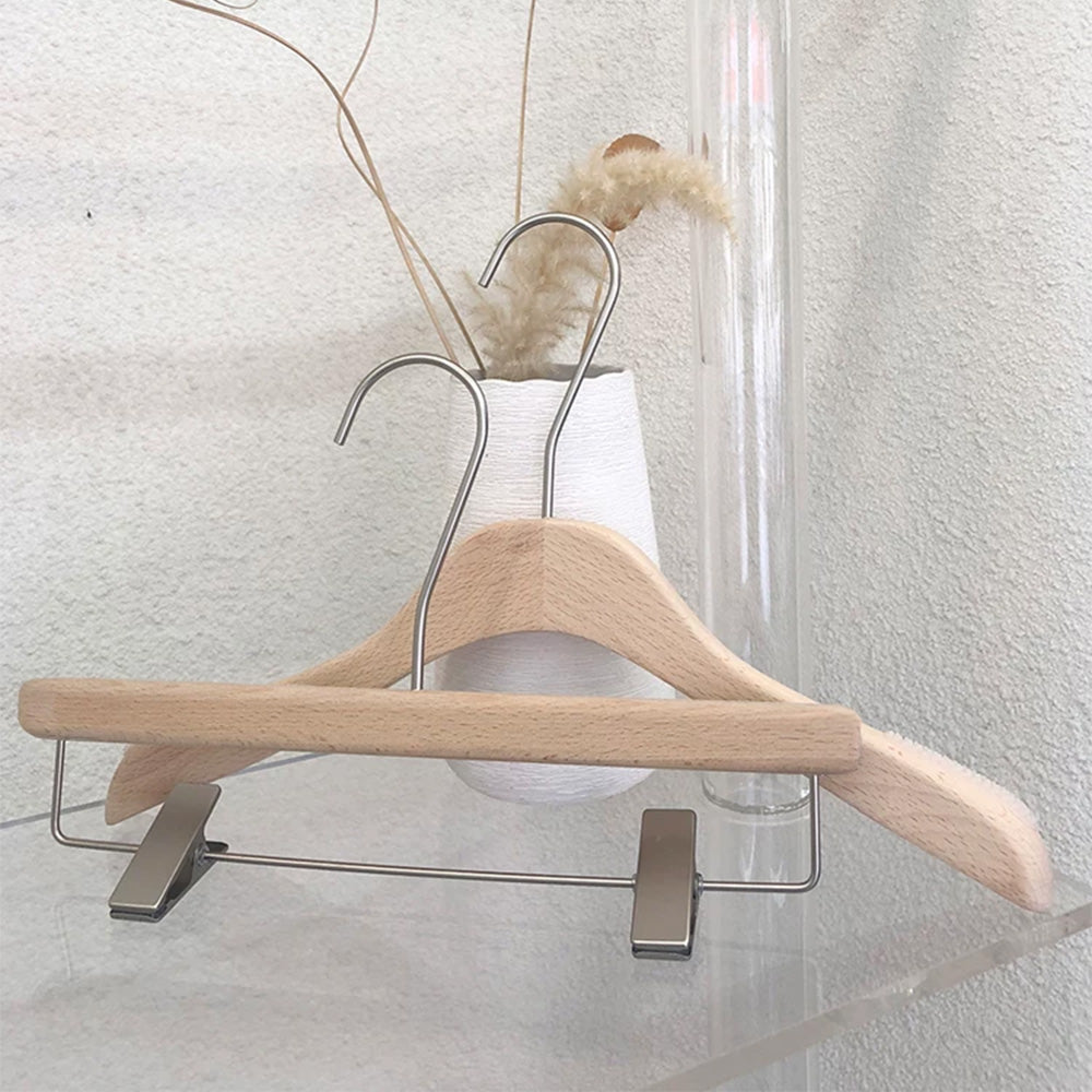 Women’s Beech Wood Hangers with Clips | Custom Boutique Hangers