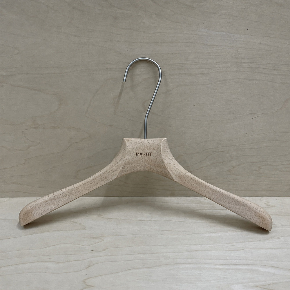 Natural Beech Wood Suit Hangers & Adjustable Clip Pants Hangers | Custom Logo