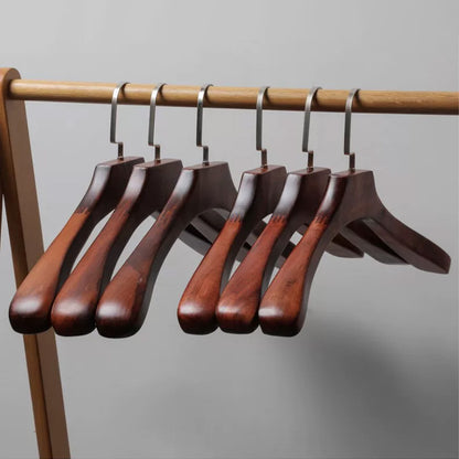 Wide Shoulder Wooden Hangers for Suits & Coats – Vintage Solid Wood