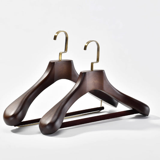 Luxury Wood Suit Hanger Wide Shoulder Thick Vintage Men's Coat Hanger TheGarmentHanger