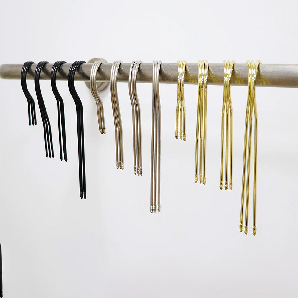 Wholesale 360° Swivel Metal Clothes Hanger Hooks | Screw-In Replacement Parts /10pcs