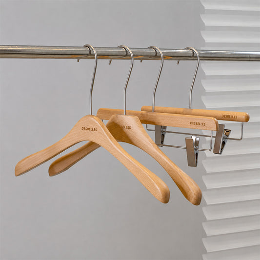 Premium Beech Wood Clothes & Trouser Hangers | Custom OEM/ODM | Low MOQ from 50pcs