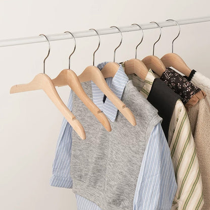 Natural Beech Wood Kids Hangers – Non-Slip Children’s Clothes Hangers