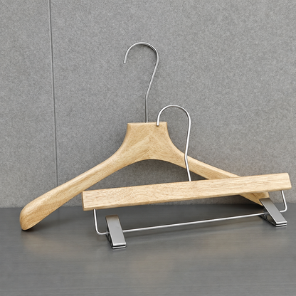 Wholesale Rubberwood Suit & Pants Hangers with Custom Logo