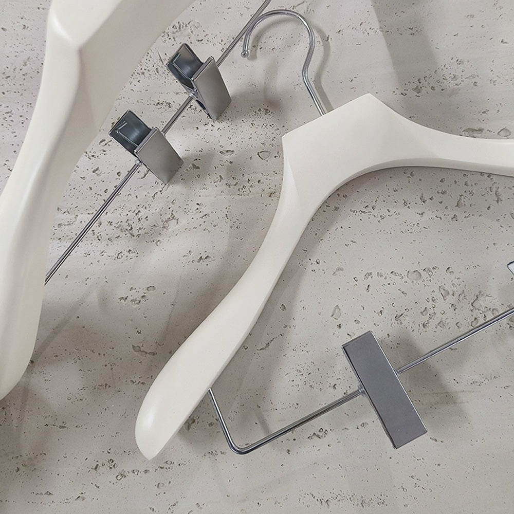 Women's White Wood Hangers - Premium Coat & Dress Display | thegarmenthanger