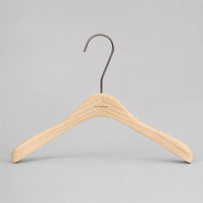 Natural Oak Wooden Suit & Pants Hangers with Clips | Custom Logo