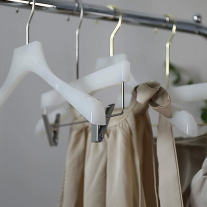 Wholesale Jade-Effect Acrylic Clothes & Pants Hangers with Custom Logo