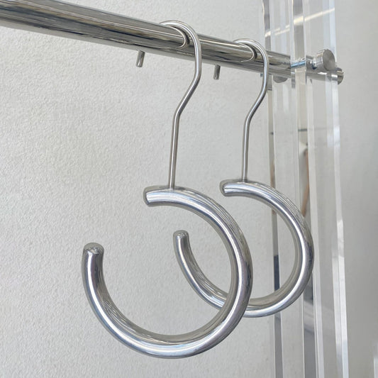 Stainless Steel C-Ring Scarf & Belt Hanger for Closet and Retail Display
