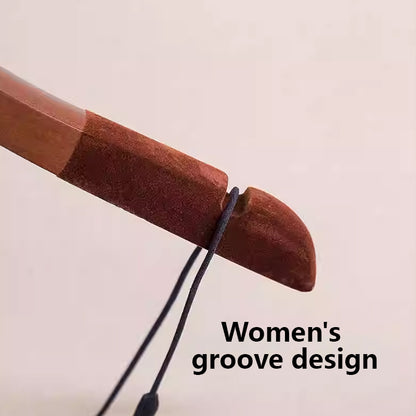 Premium Velvet Wood Hangers - Non-Slip Solid Wood Clothes Hangers for Boutique