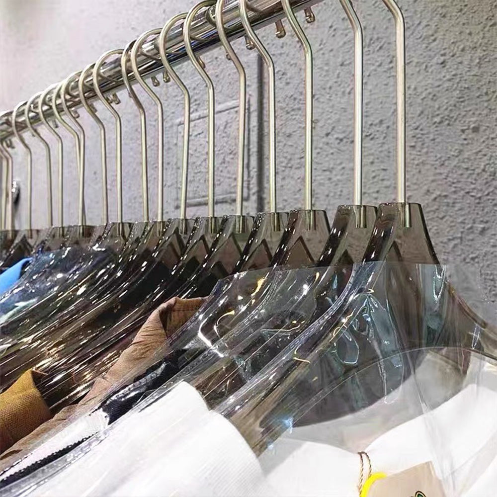 Grey Acrylic Hangers for Suits & Jackets - Premium Unisex Clothes Hangers (50 Pack)