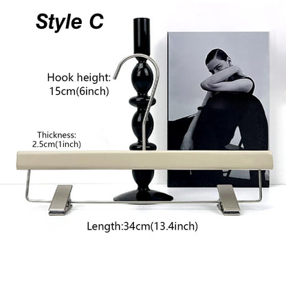 Matte Gray Wooden Hangers Non-Slip | Clothes & Pants Hanger 4 Styles