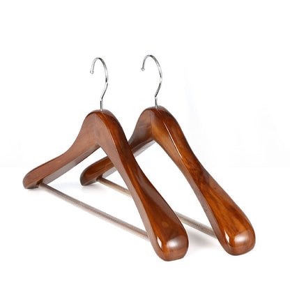 Wooden Hanger Wide Shoulder Natural Wood Finish Suit Coat Display thegarmenthanger