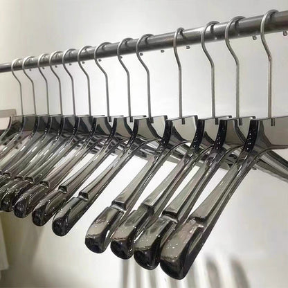Grey Acrylic Hangers for Suits & Jackets - Premium Unisex Clothes Hangers (50 Pack)