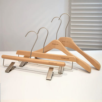 Premium Beech Wood Clothes & Trouser Hangers | Custom OEM/ODM | Low MOQ from 50pcs