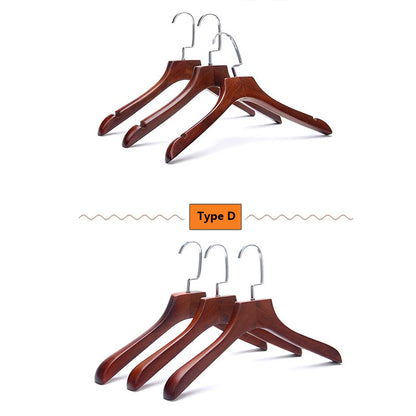 Wooden Hangers for Clothing Stores - Wide Shoulders, Non-Slip, Custom Logo, Adult Clothing