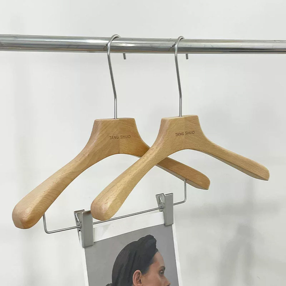 Beech Wood Women's Suit Hanger | 360° Swivel Hook | Boutique Clothing Hanger