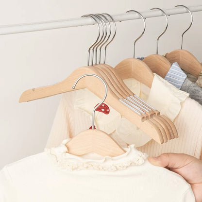 Natural Beech Wood Kids Hangers – Non-Slip Children’s Clothes Hangers
