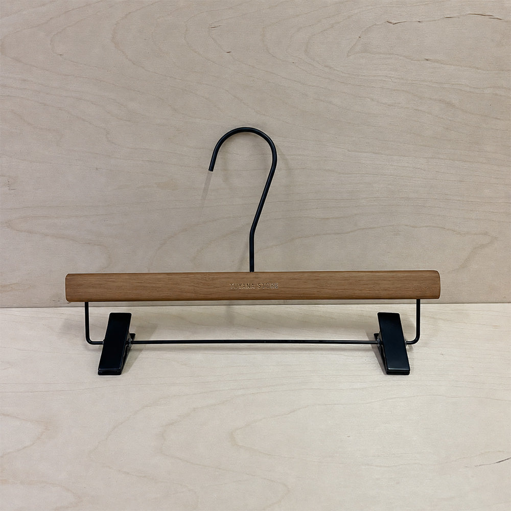 Women’s Walnut Color Solid Wood Hangers & Pants Hangers | Custom Logo Wholesale