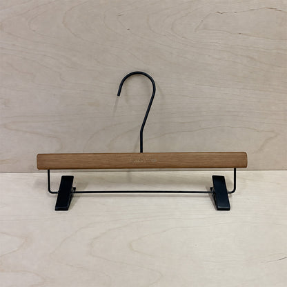 Women’s Walnut Color Solid Wood Hangers & Pants Hangers | Custom Logo Wholesale