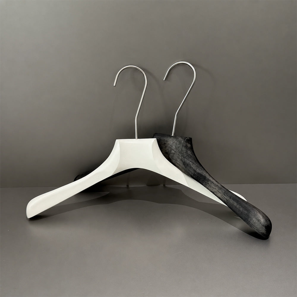 Wholesale Wooden Clothes Hangers with Adjustable Pants Clips & Custom Logo