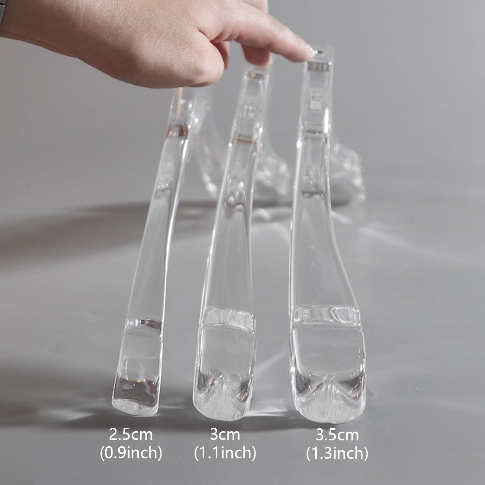 Clear Acrylic Suit Hanger with Clips - Premium Display for Complete Outfit & Pants, 50 PCS