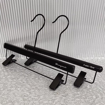 Premium Black Wood Hangers Non-Slip Luxury Hotel Hangers for Suits - thegarmenthanger
