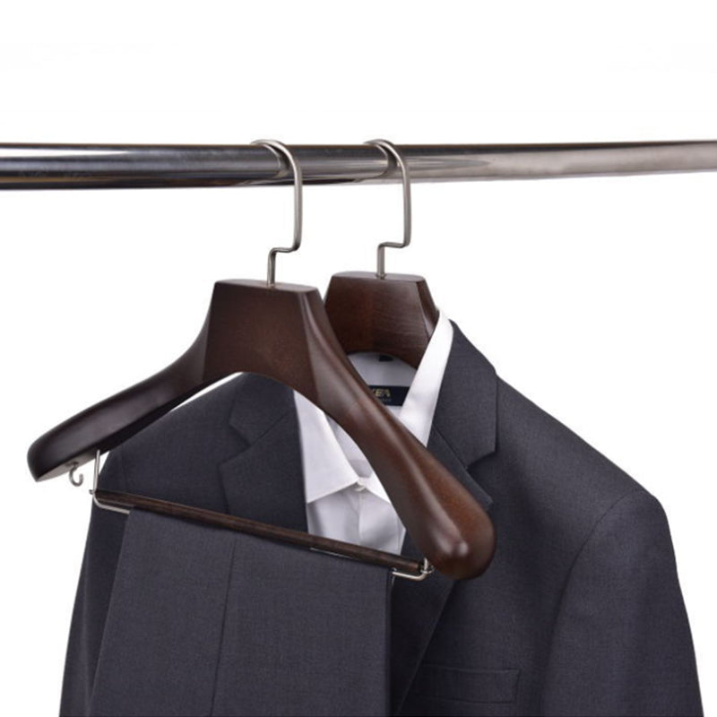 Wide Shoulder Wooden Suit Hanger | Coat Display Rack | Natural Wood | thegarmenthanger