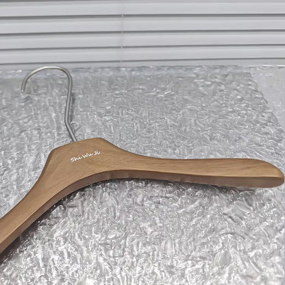 Walnut Oak Children's Hangers Set - Boutique Quality with Logo Customization