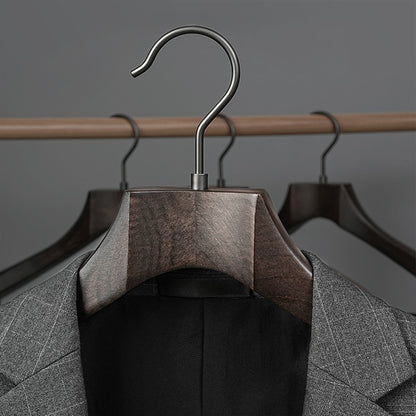 Brown Premium Wide Shoulder Suit Hanger Luxury Men's Coat Display | thegarmenthanger
